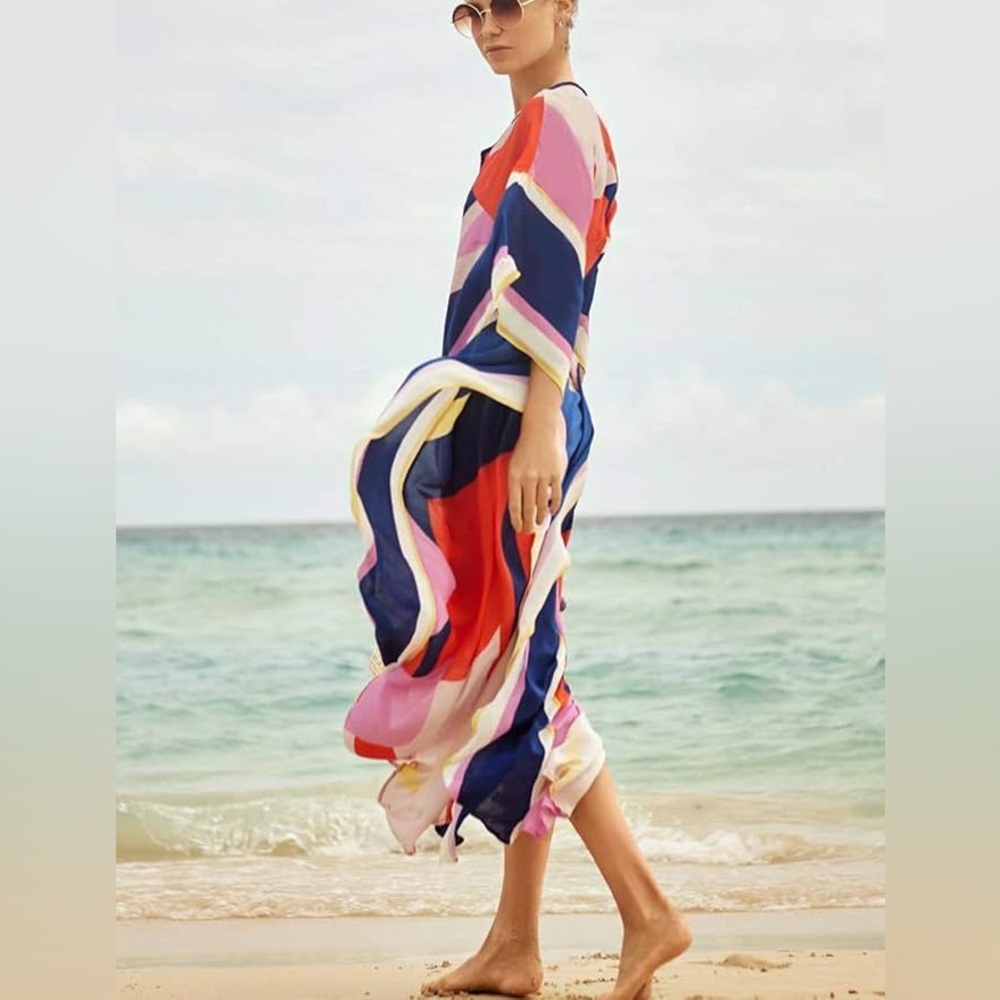 Colorful Abstract Dress/Cover Up 👙 - Picture 4 of 11